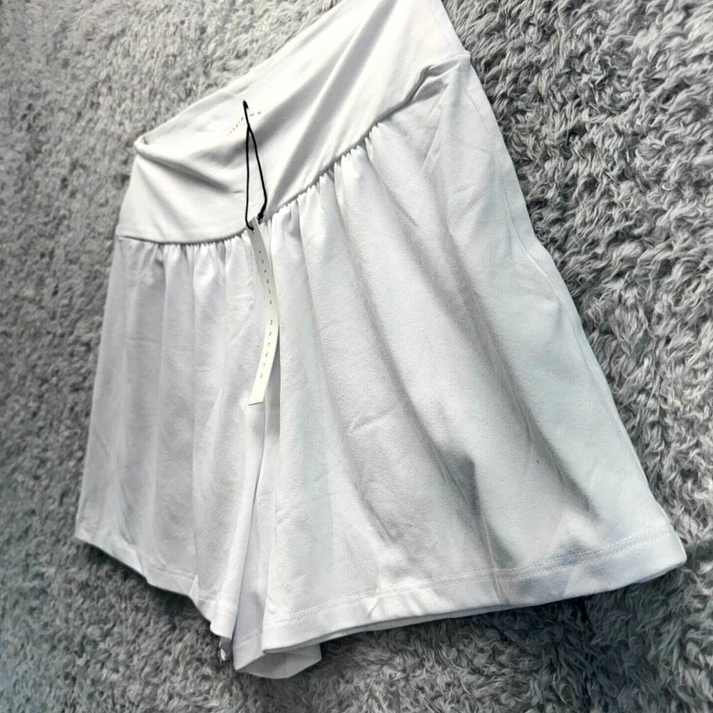 Susana Monaco Flirty Shorts Women's XS White High Crossover Waistband Running - Picture 3 of 8